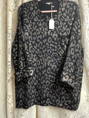 JODIFL Black Knit Pullover Sweater Oversized Medium NWT